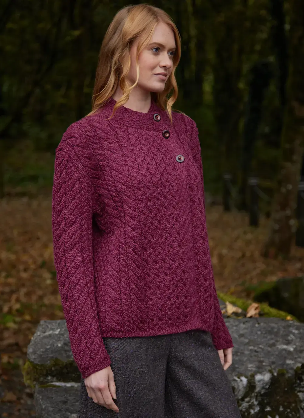 Personalized Erin Button Neck Cardigan 