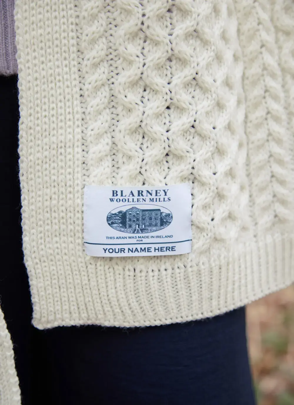 Personalized Aran Blanket Scarf