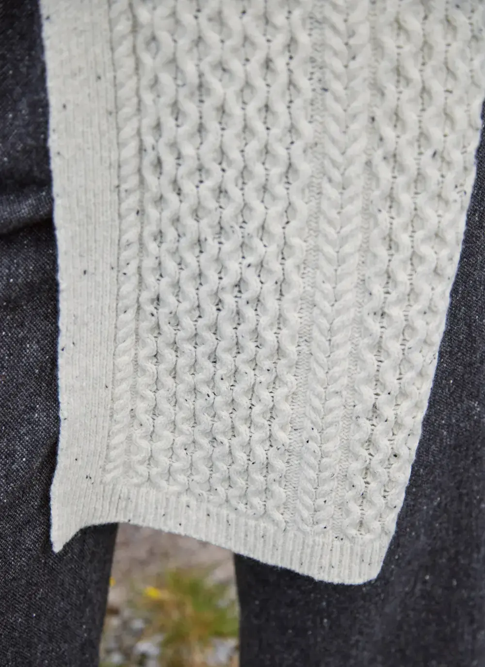 Cashmere/Wool Donegal Aran Blanket Scarf 