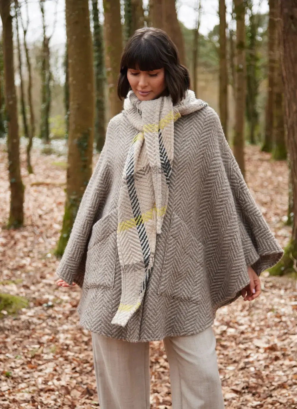 Lisa Herringbone Cape