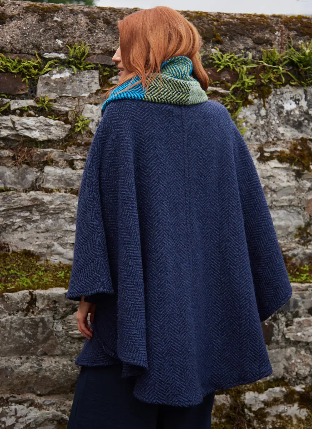 Maeve Killybeg Herringbone Cape with Hood