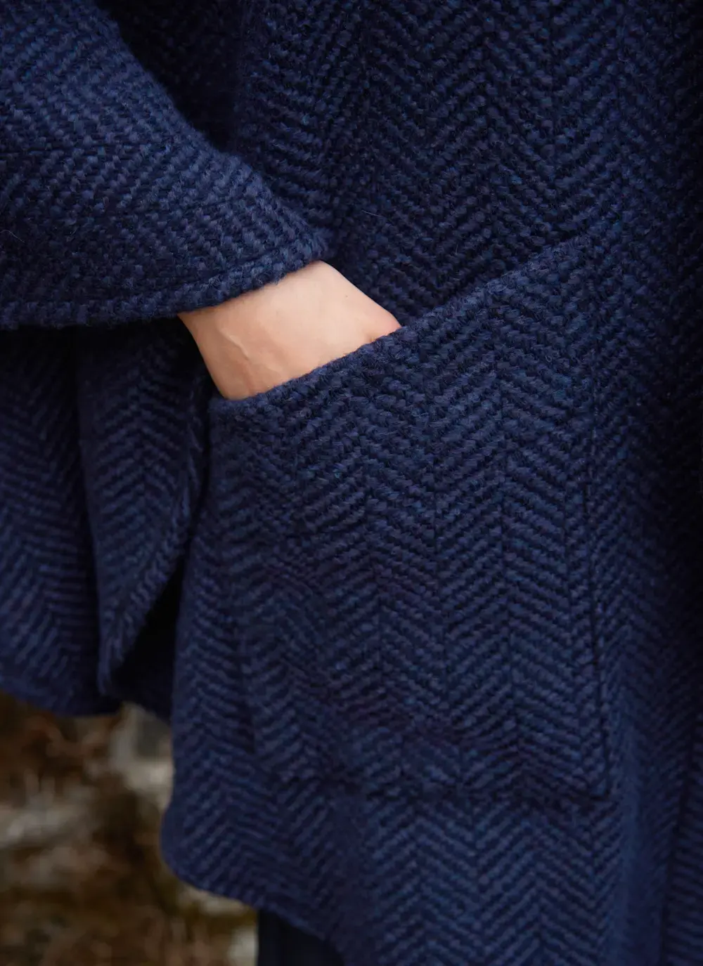 Maeve Killybeg Herringbone Cape with Hood