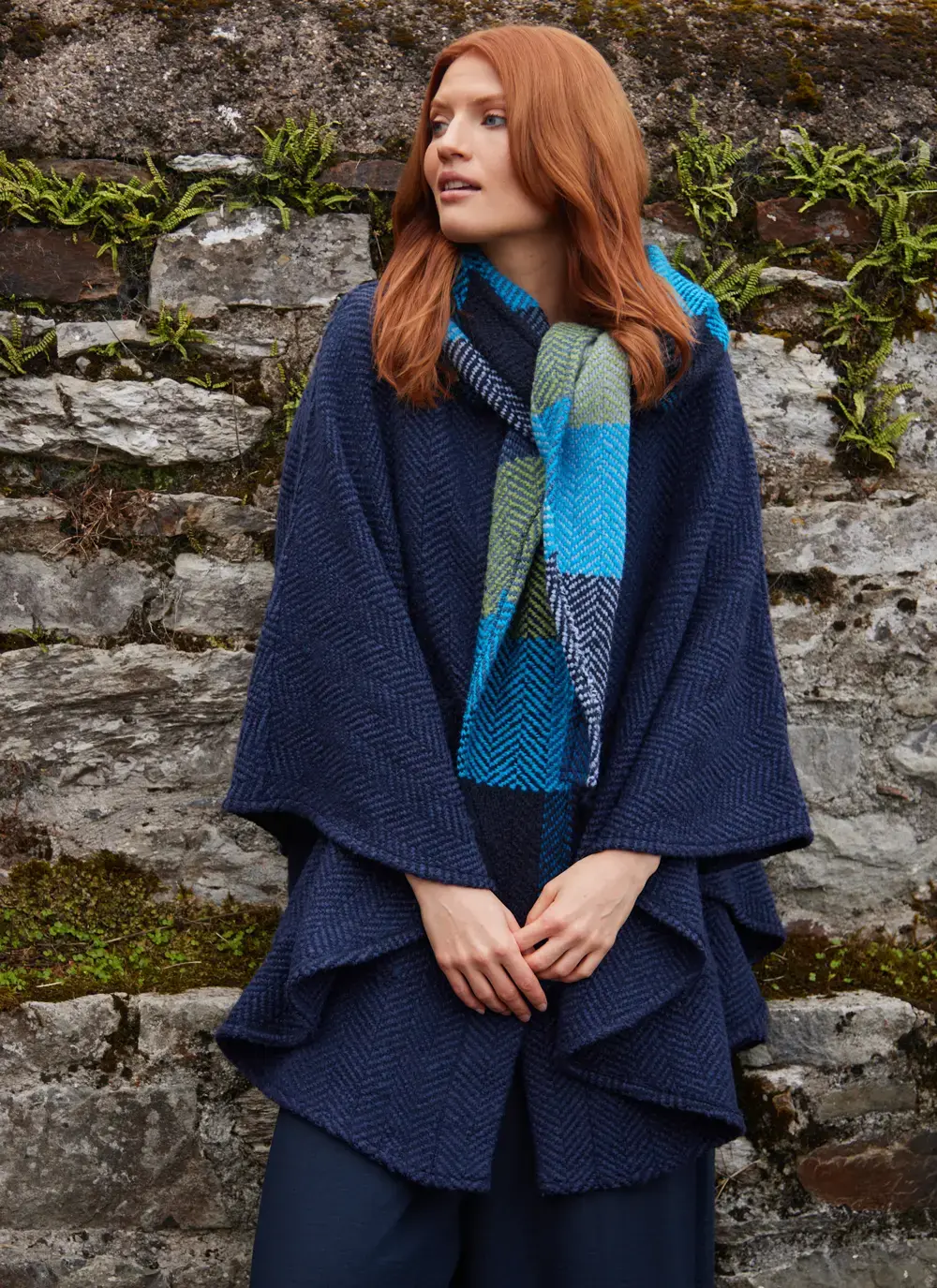 Maeve Killybeg Herringbone Cape with Hood