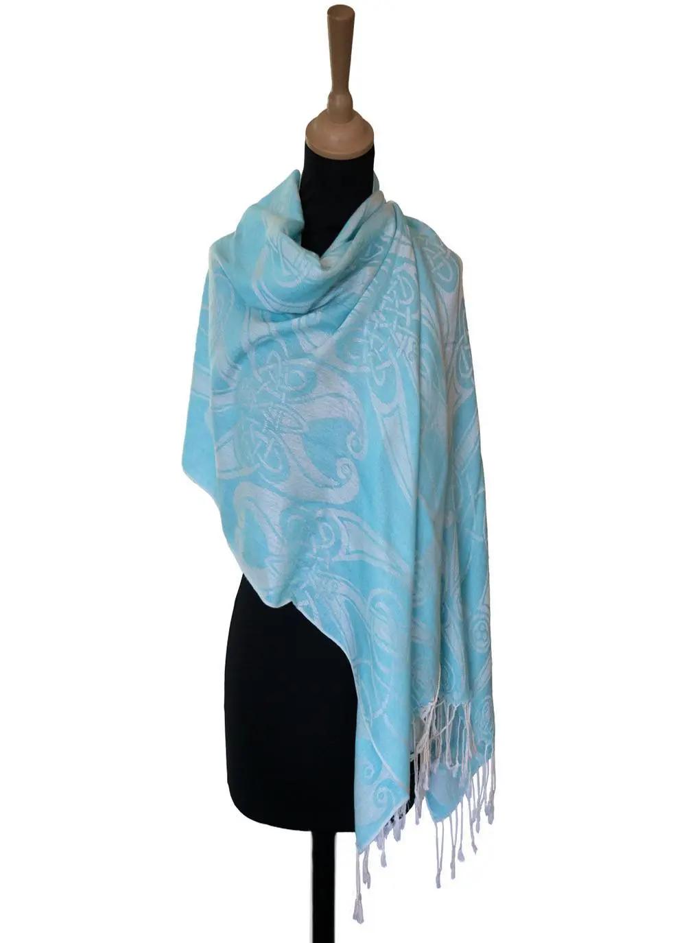 Book of Kells Marine Blue Pashmina