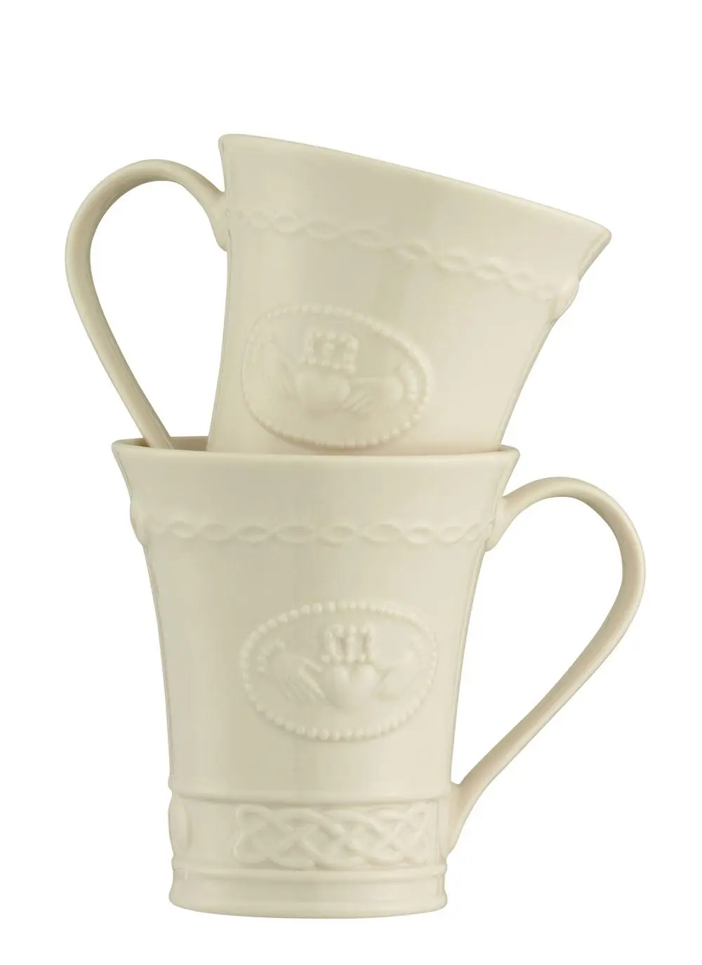 Belleek Claddagh Mugs Set of 2