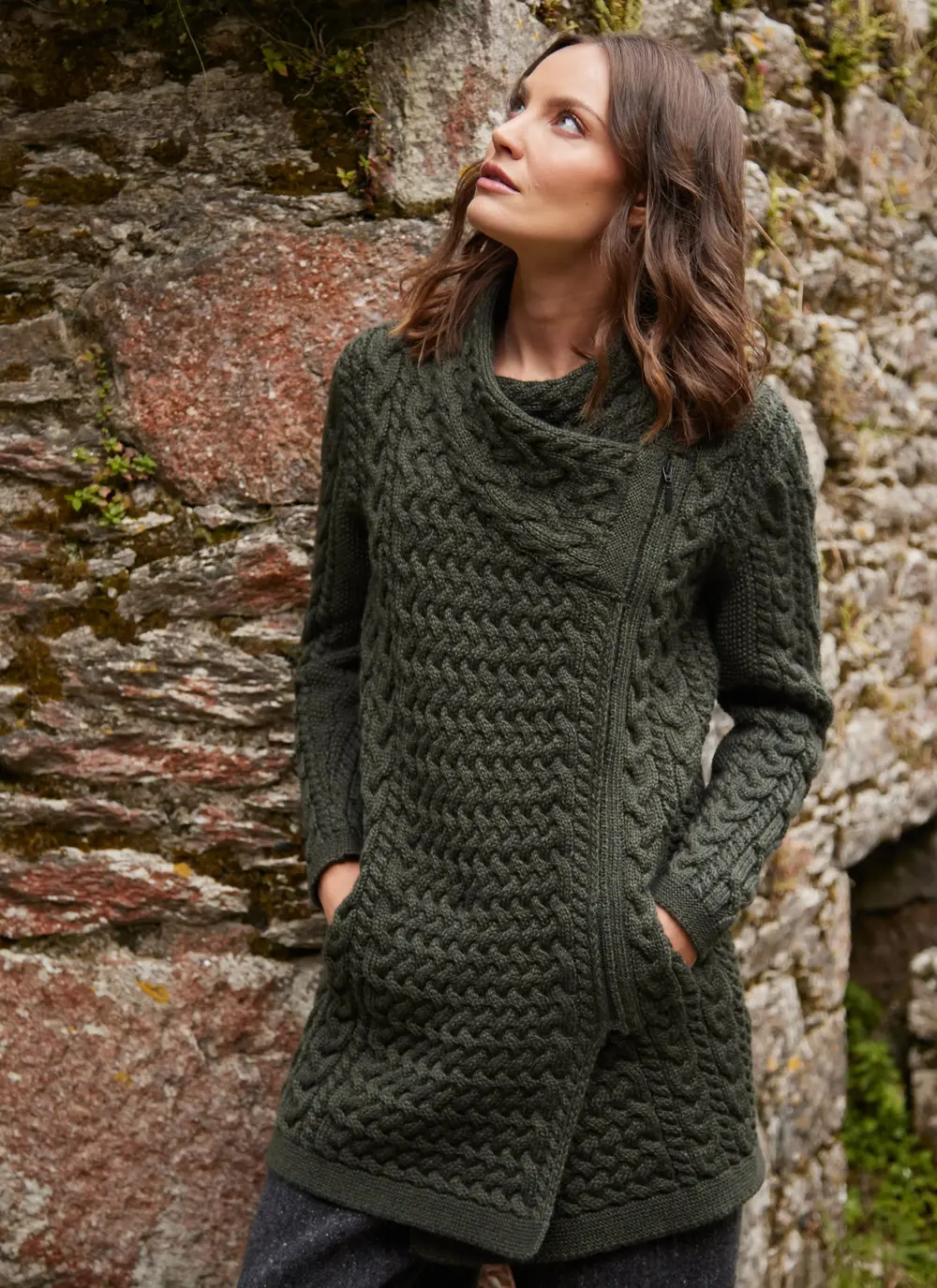 Kitty Aran Biker Coatigan