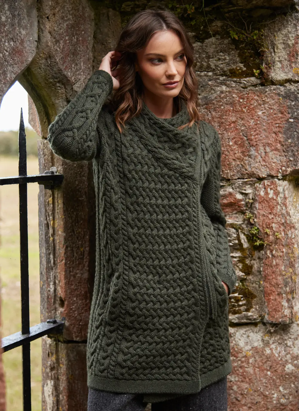 Kitty Aran Biker Coatigan