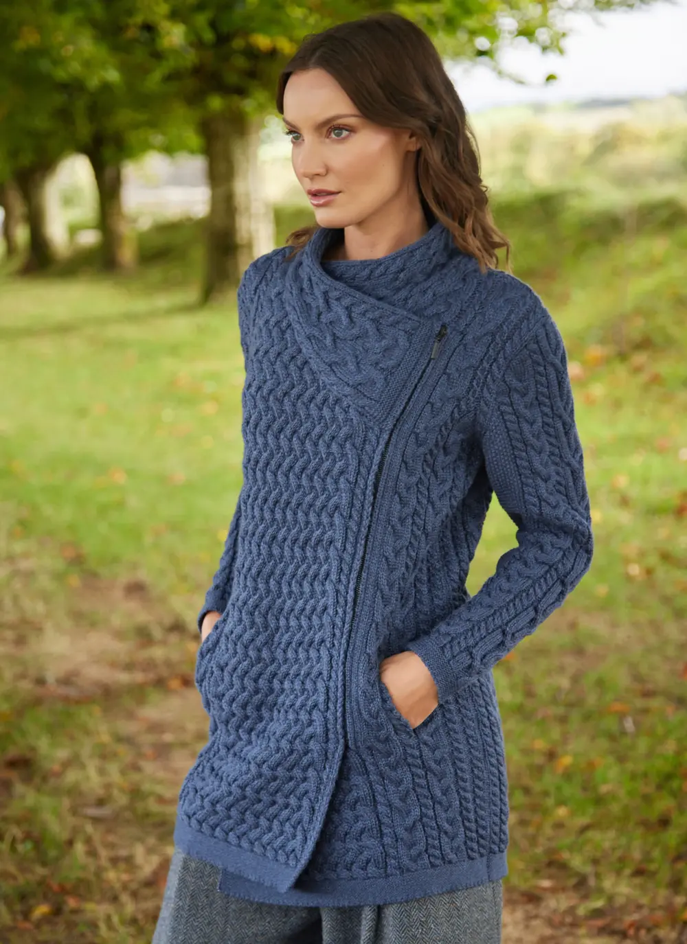 Kitty Aran Biker Coatigan