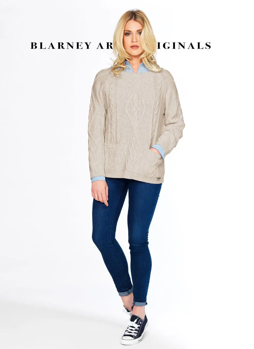Tara Aran Crew Neck Sweater