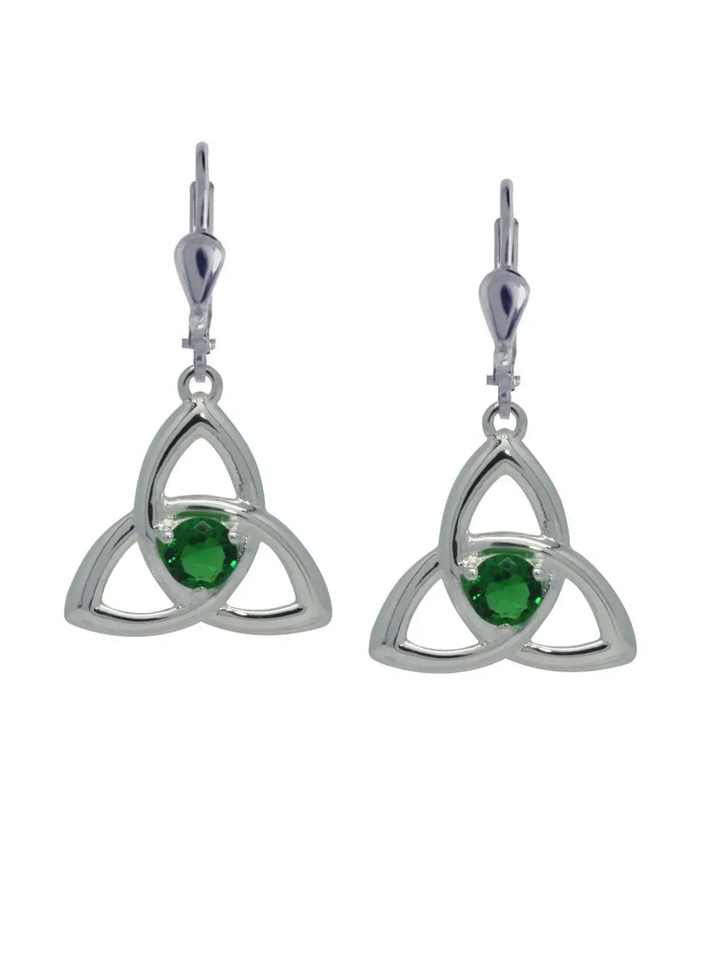 Sterling Silver Trinity Knot Drop Earrings