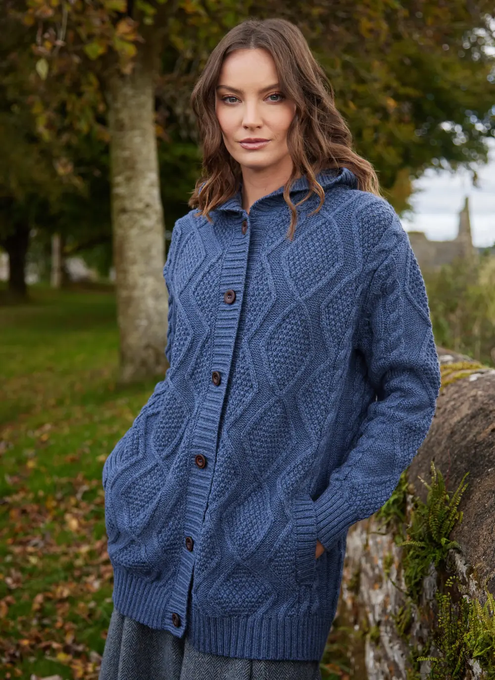 Hannah Hooded Button Cardigan 