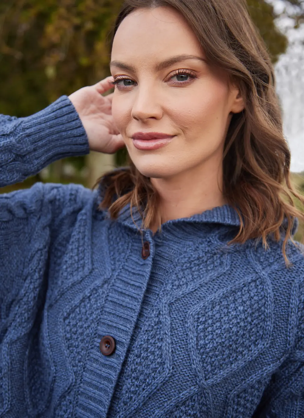 Hannah Hooded Button Cardigan 