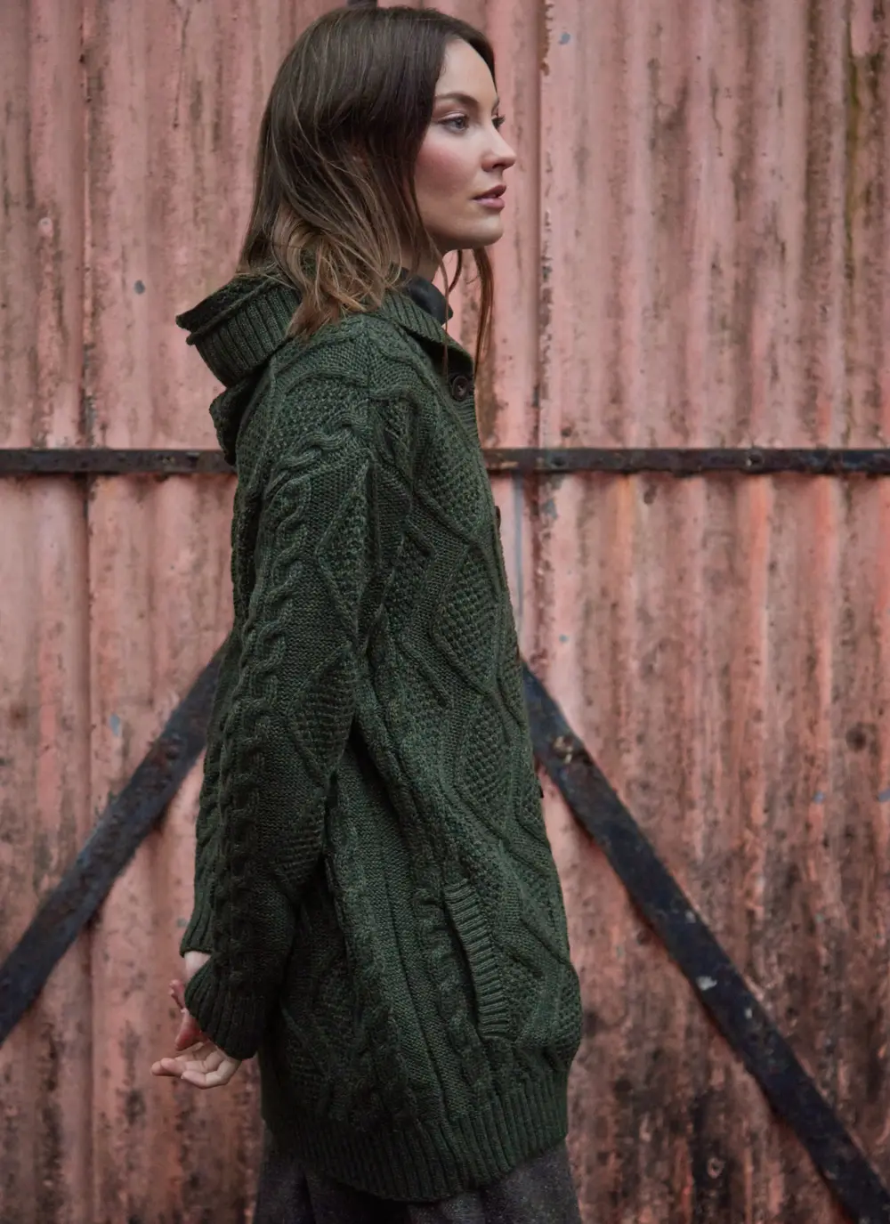 Hannah Hooded Button Cardigan 