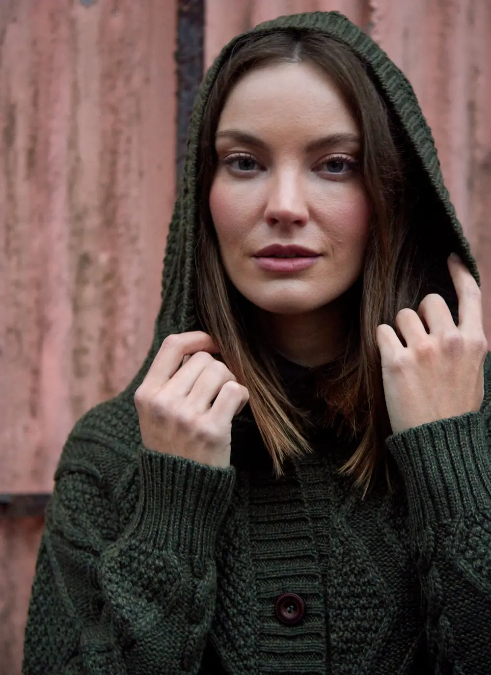 Hannah Hooded Button Cardigan 