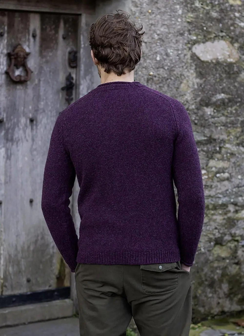 Fisherman Roll Neck Sweater With Cashmere