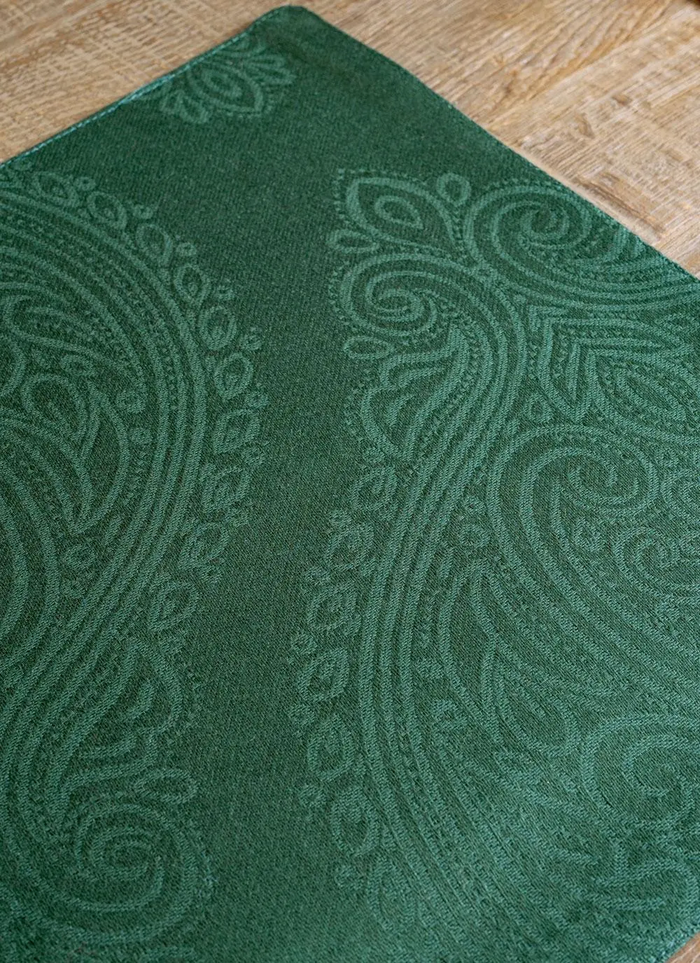 Forest Green Jacquard Placemats Set Of 6