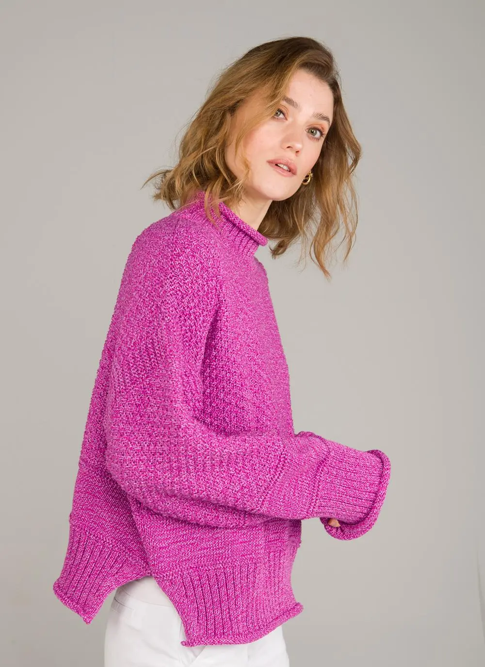The Visionary Drop Shoulder Roll Neck Sweater