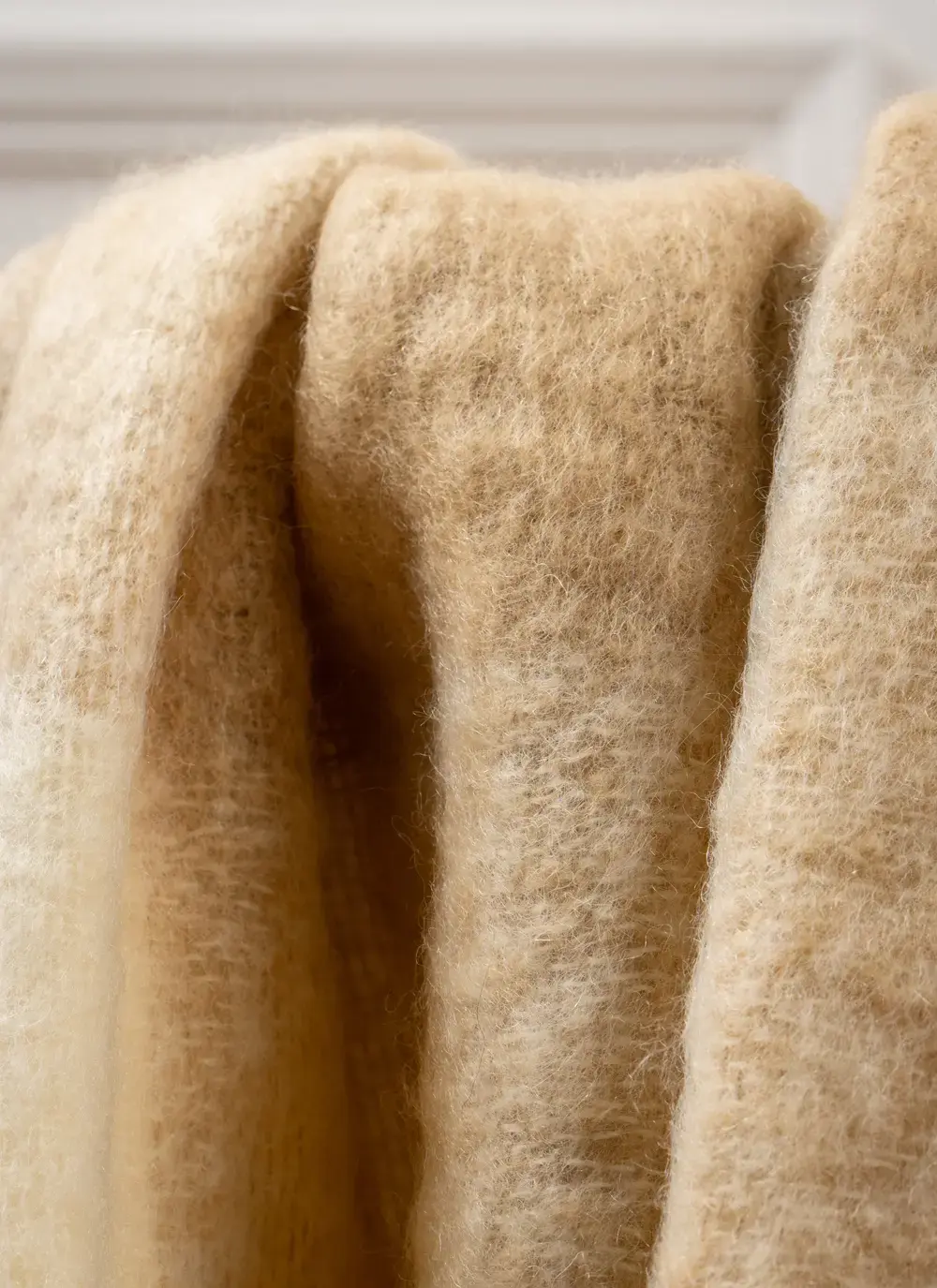 Beige Mohair Throw