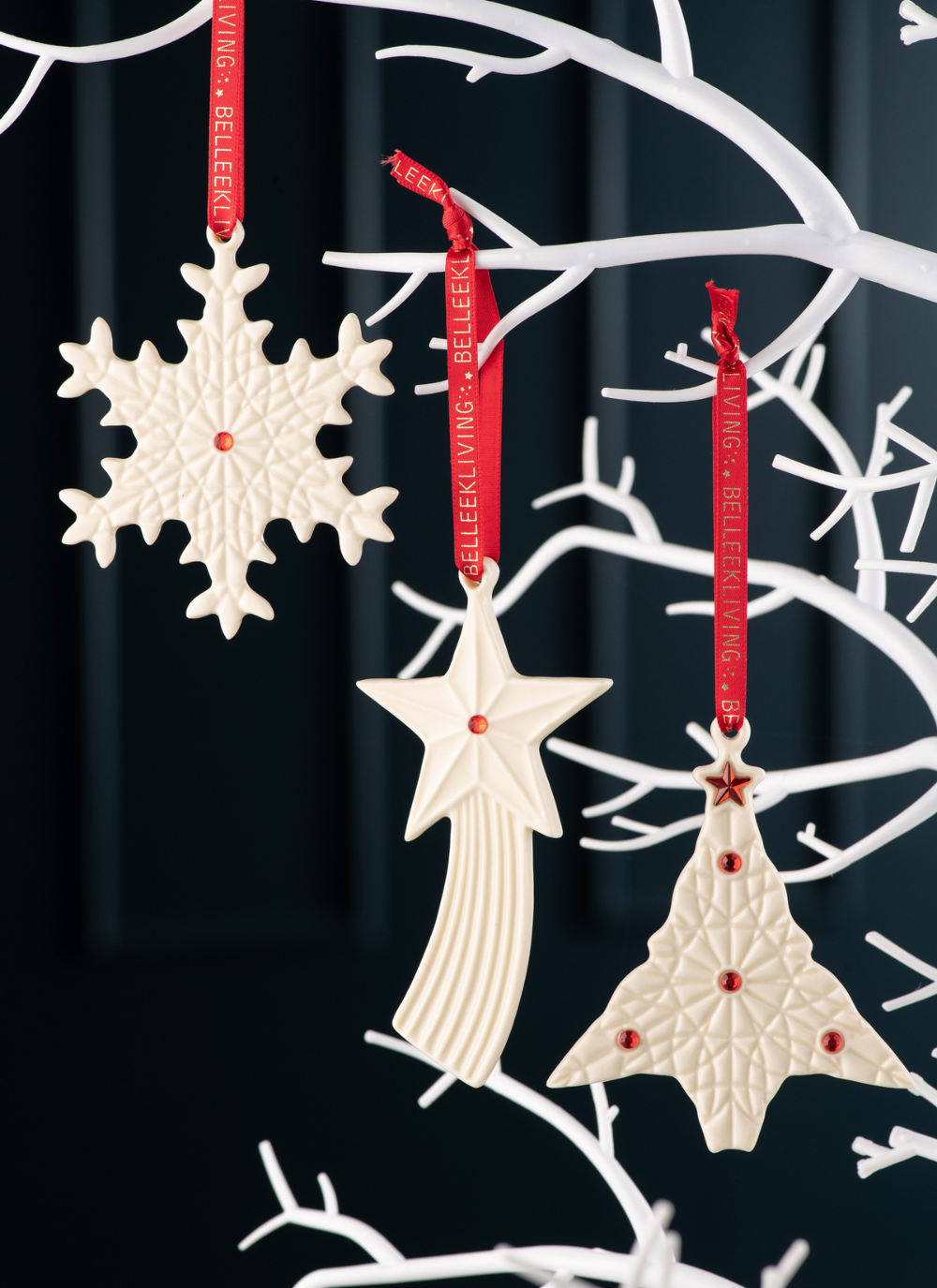 Belleek Gem Shooting Star Hanging Ornament 