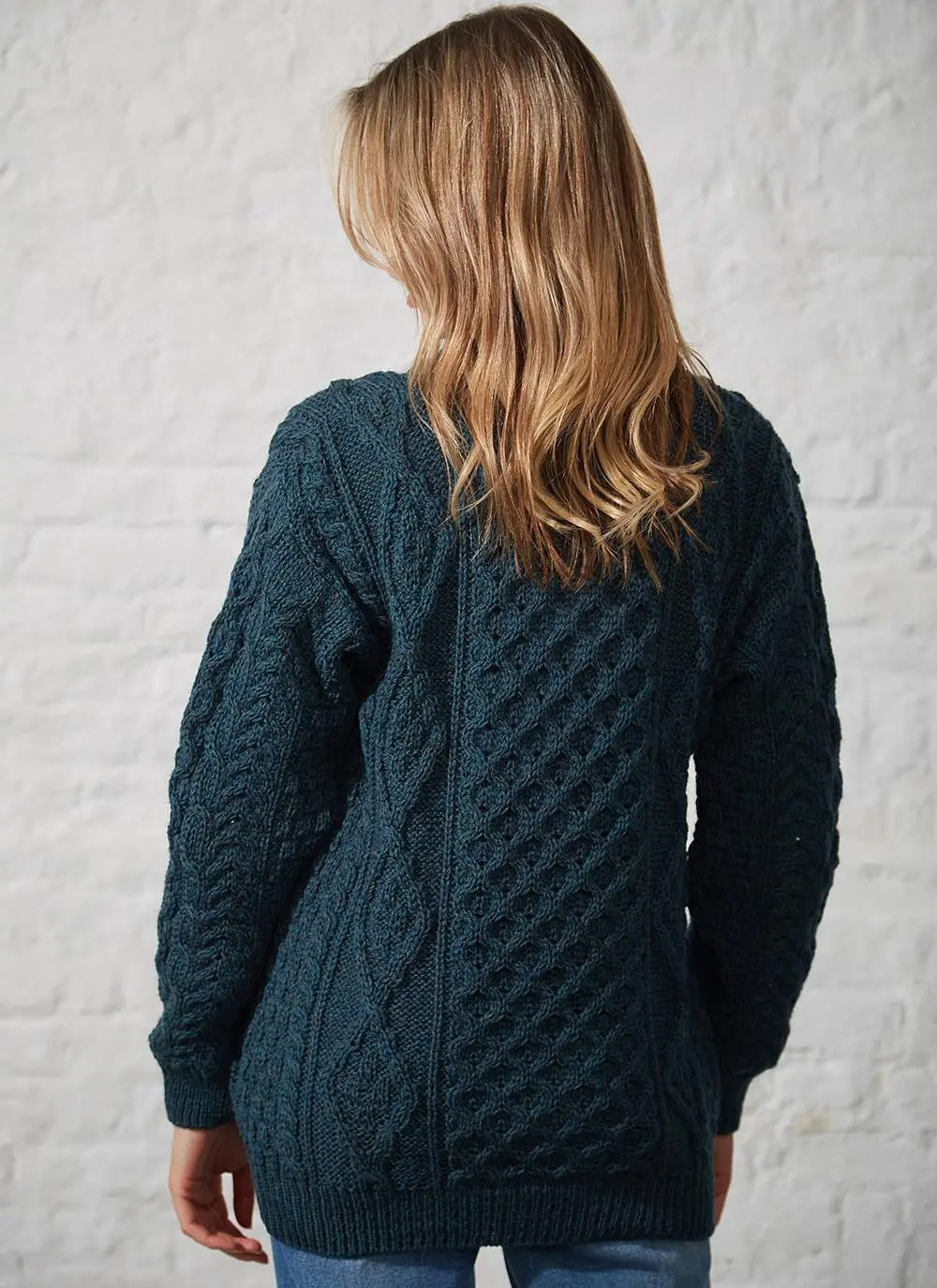 Beth Crew Neck Aran Sweater