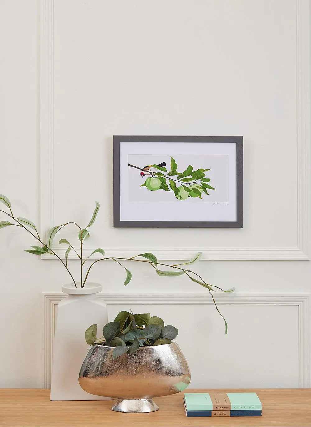 Gold Finch & Apples Framed Print