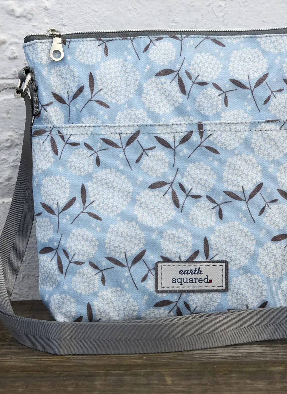 Big Bloom Oil Cloth Messenger Bag