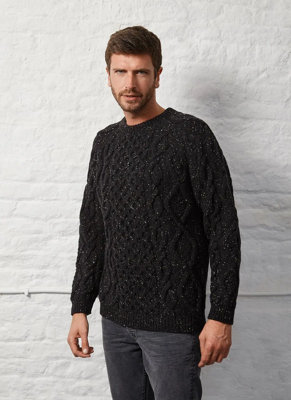 Blarney Aran Crew Neck Sweater