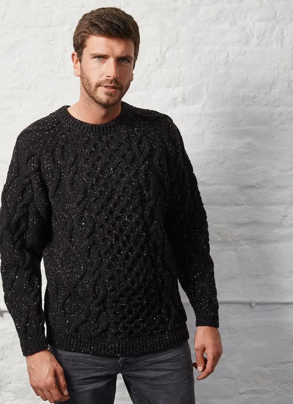 Blarney Aran Crew Neck Sweater