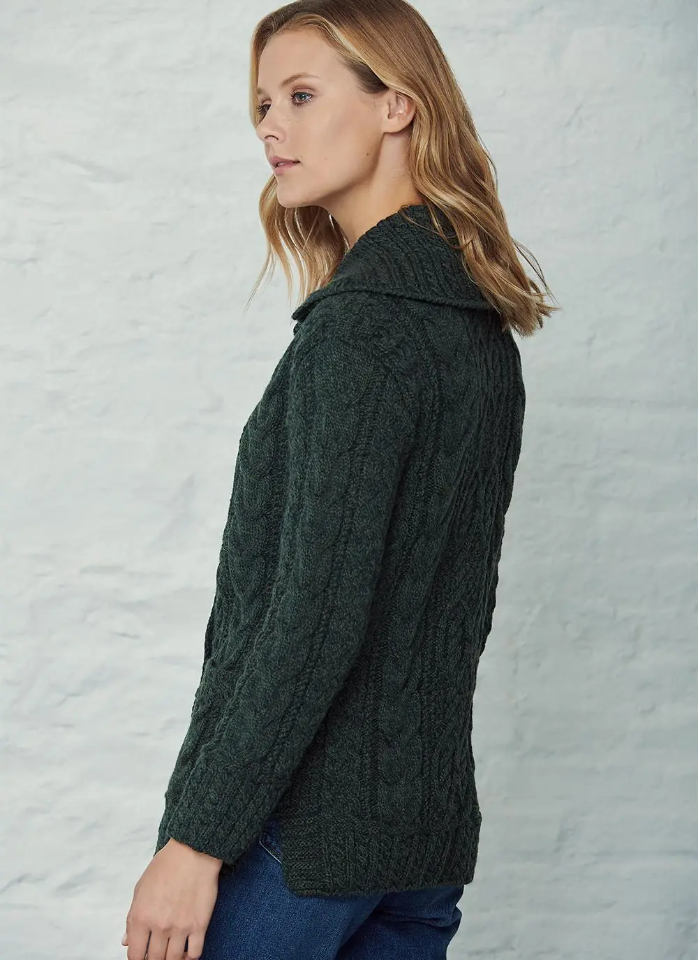 Grainne Aran Collar Cardigan