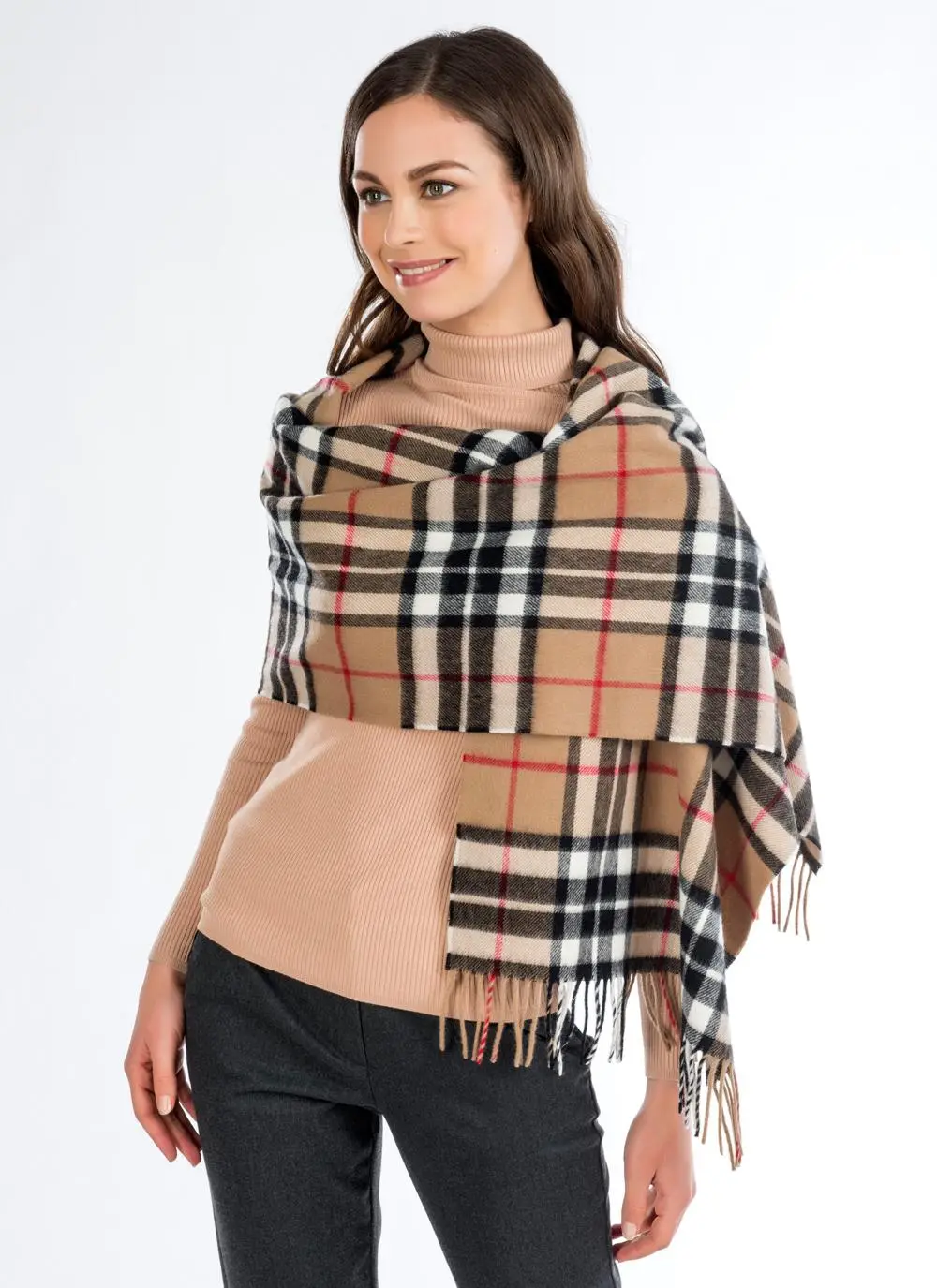Blarney Heritage Camel Thompson Shawl