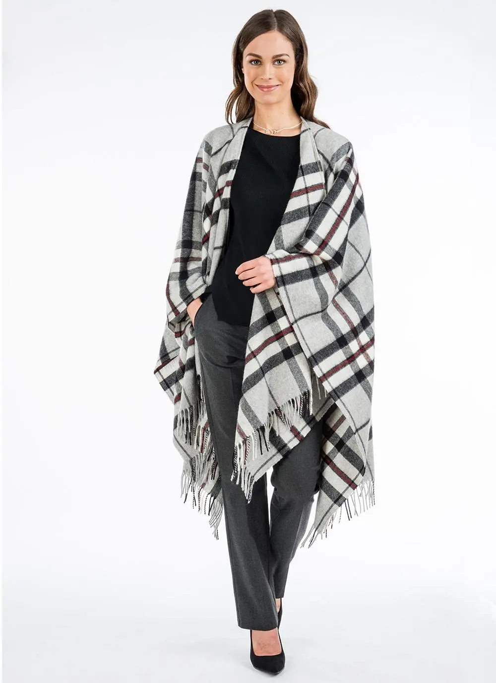 Blarney Heritage Gray Check Serape
