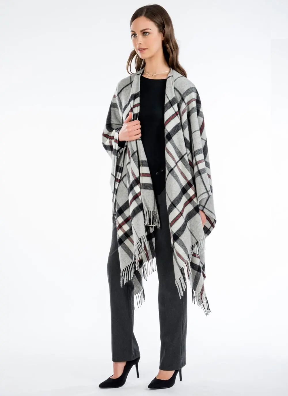 Blarney Heritage Gray Check Serape