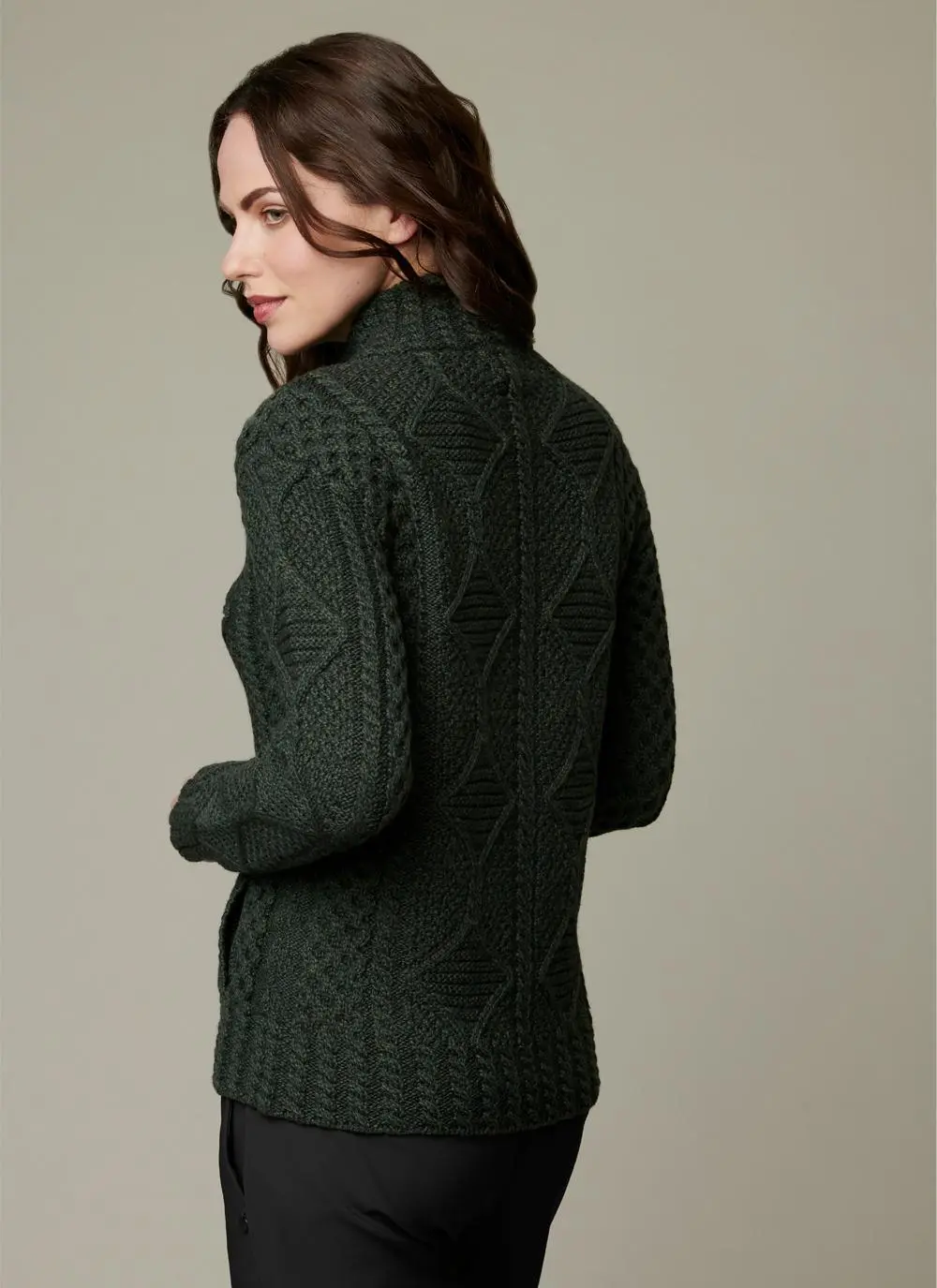 Megan Zip Aran Cardigan
