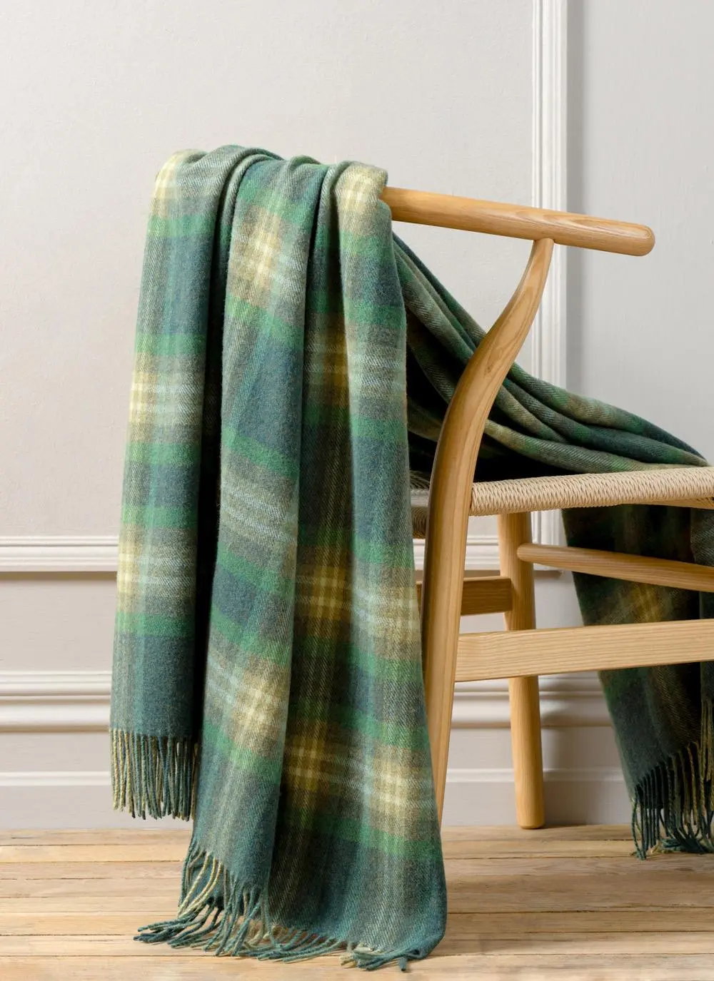 Rolling Irish Meadows Lambswool Throw