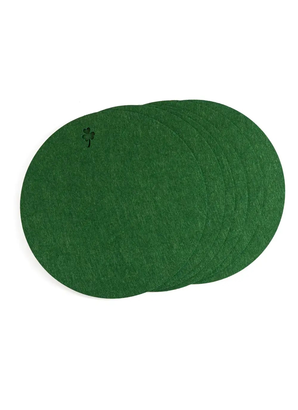 Green Shamrock Cutlery Holders & Placemats