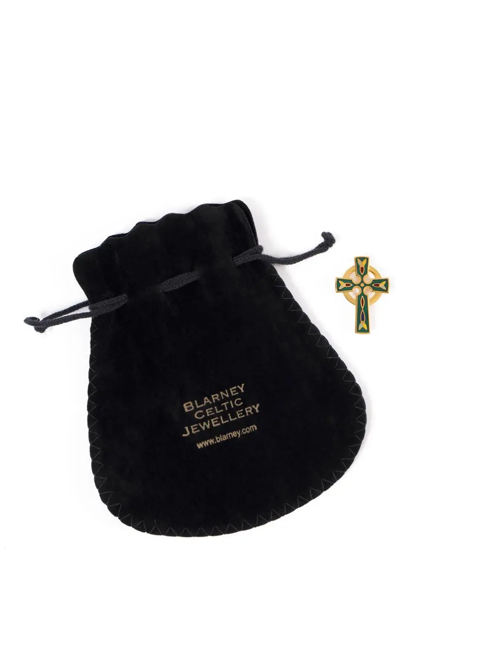 Tara Celtic Cross Enamel Brooch