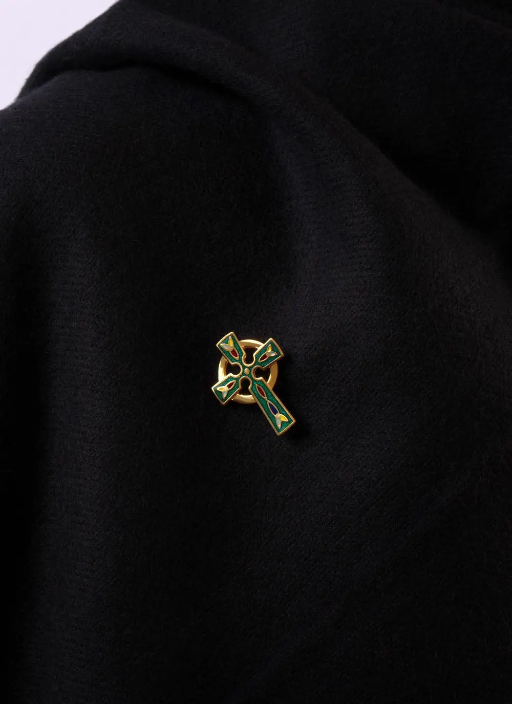 Tara Celtic Cross Enamel Brooch