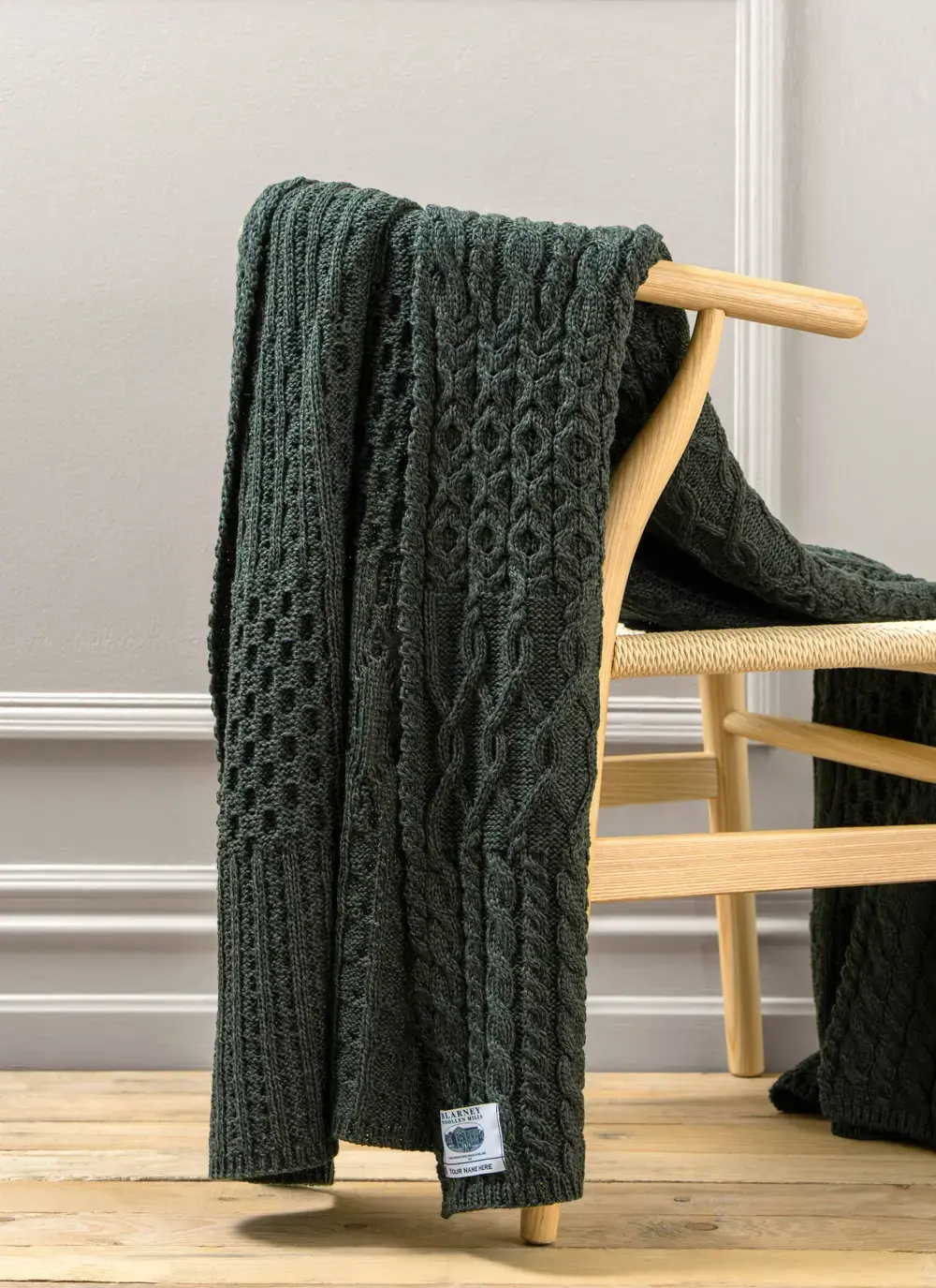 Personalized Patchwork Aran Throw 