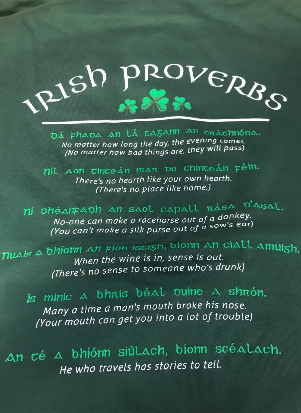 Blarney Exclusive Irish Proverbs Hoodie