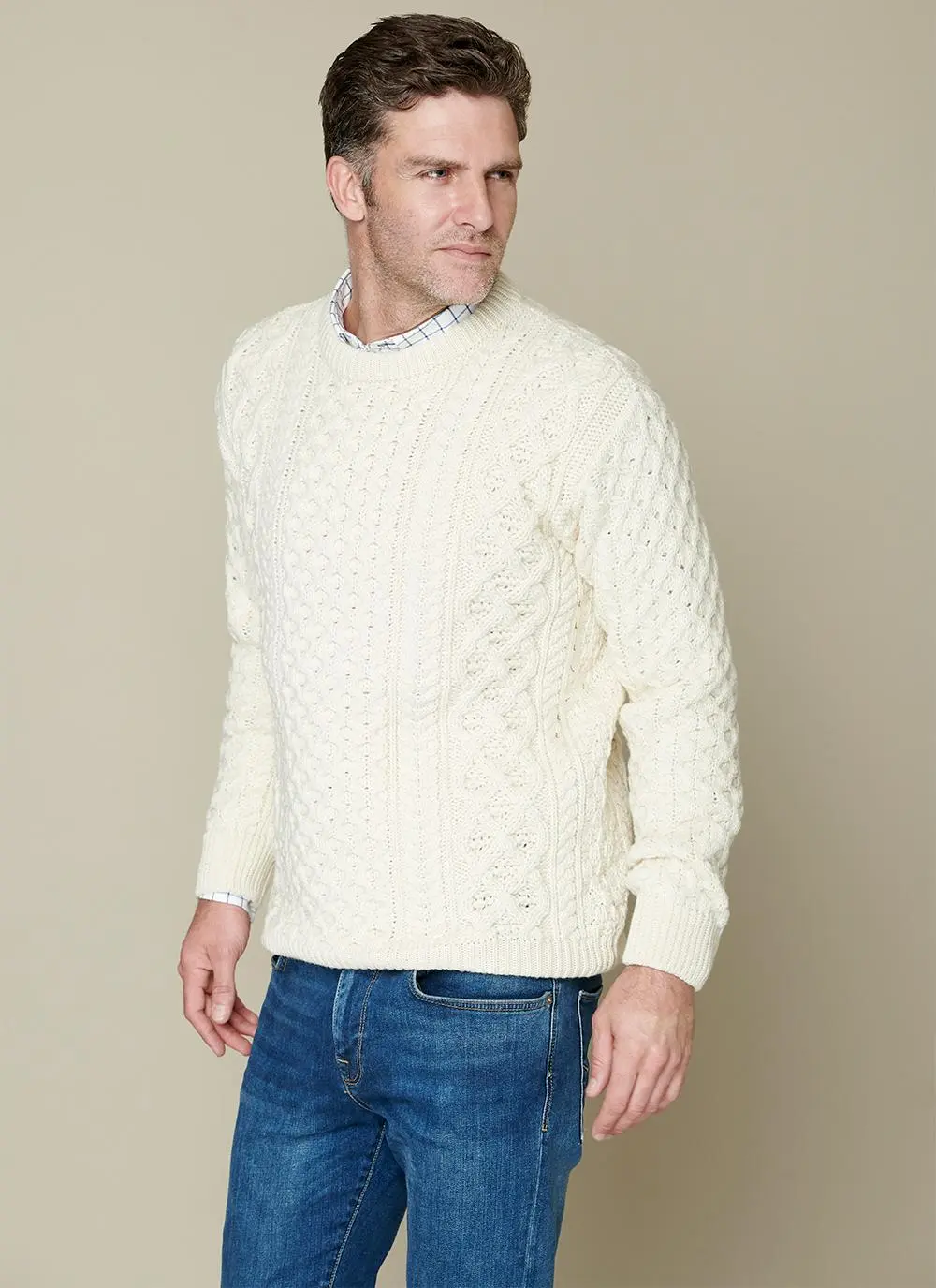 Blasket Honeycomb Stitch Aran Sweater