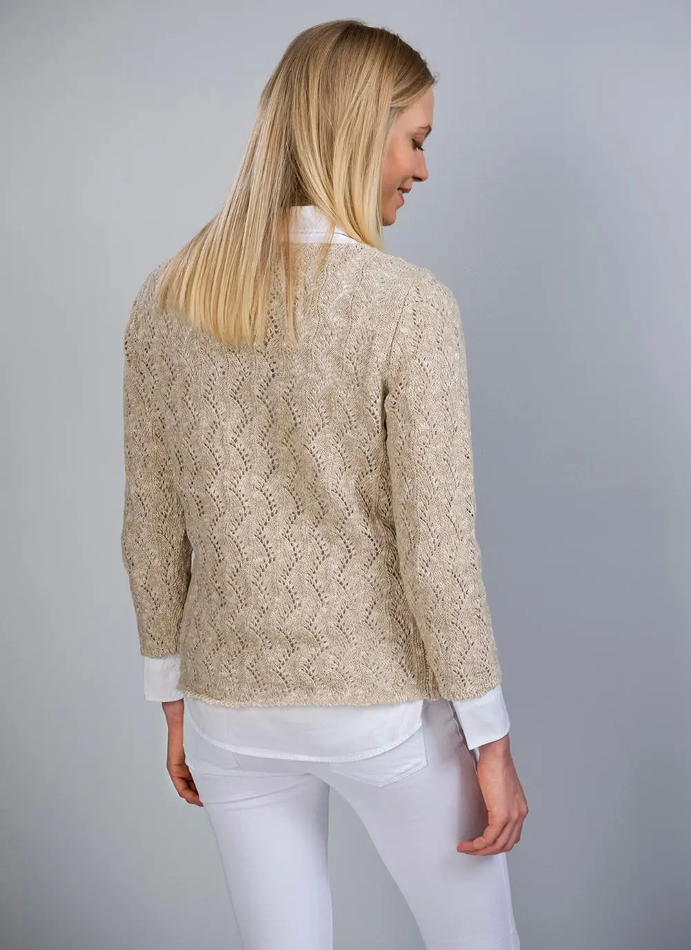Blathnaid Linen Blend Lace Sweater