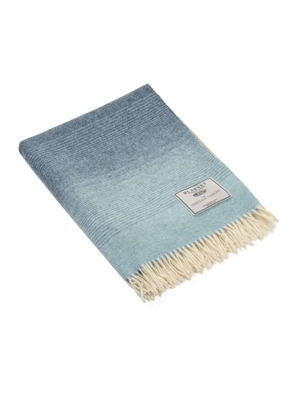 Blue & Yellow Ombre Merino Wool Throw