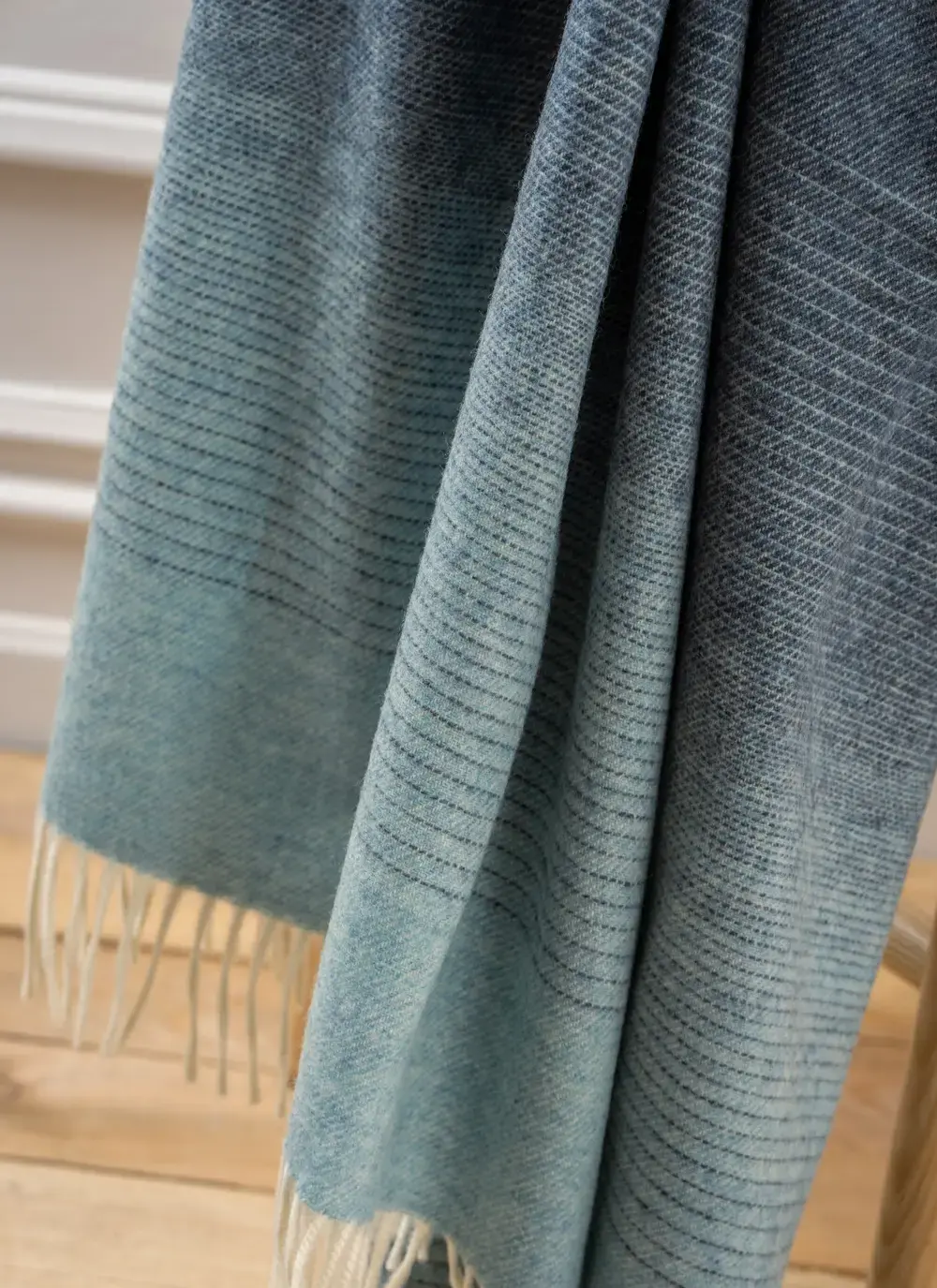 Blue & Yellow Ombre Merino Wool Throw