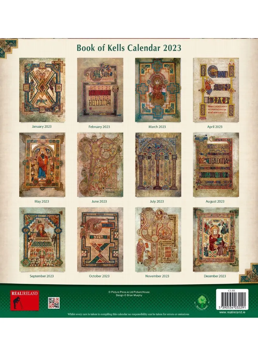 Book Of Kells 2023 Calendar