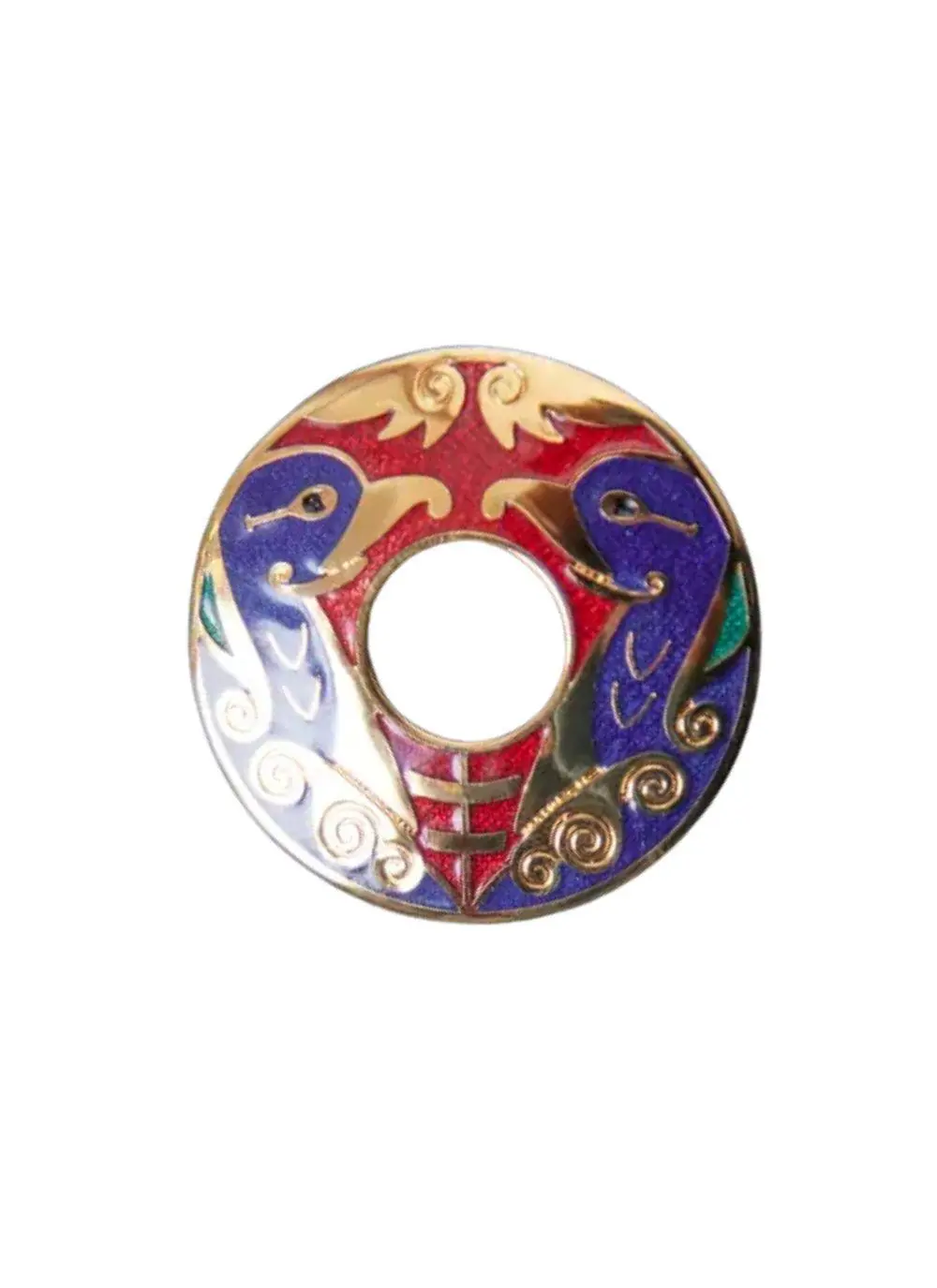Book of Kells Gold Plated Enamel Brooch