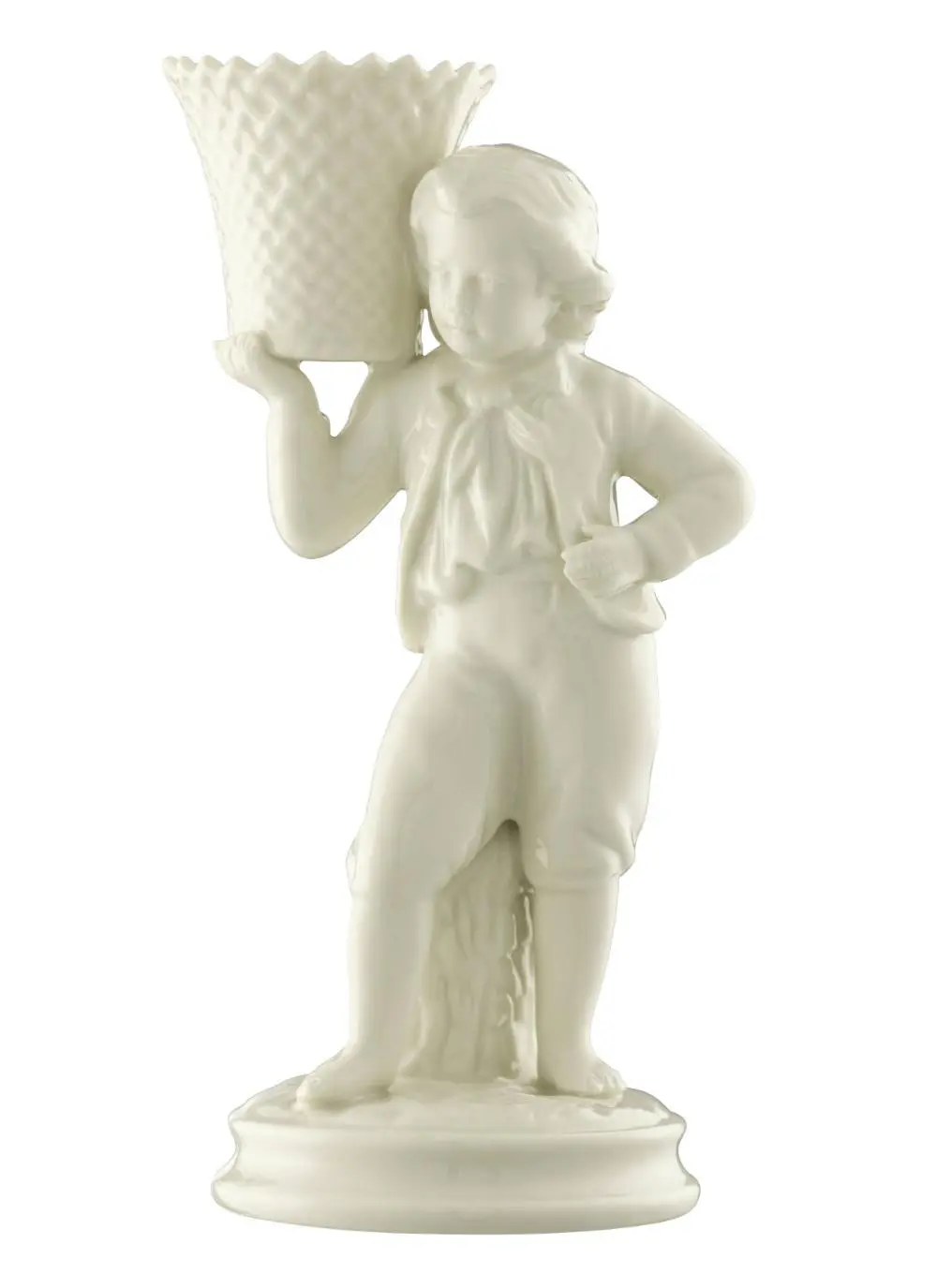 Belleek Classic Boy Basket Carrier