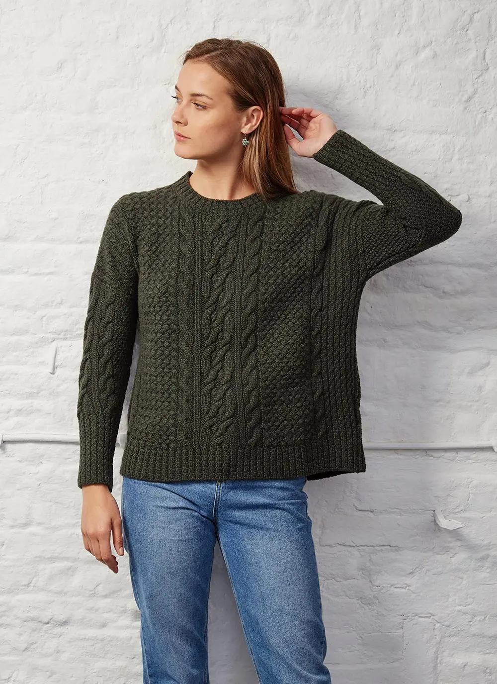 Brid Cable Stitch Aran Sweater
