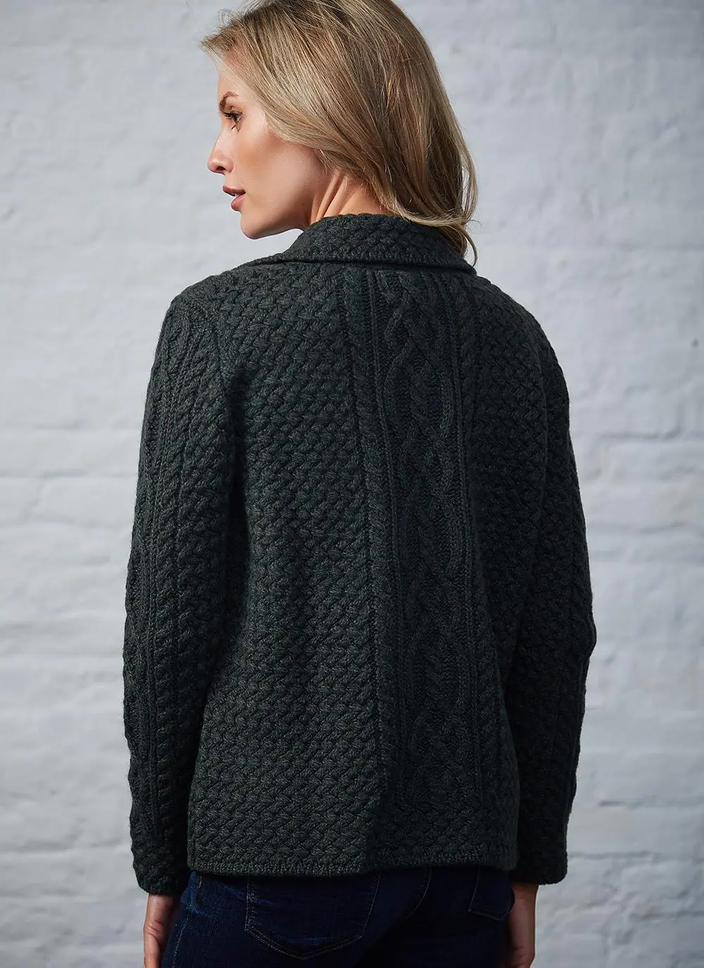 Brigid Aran Cable Cardigan