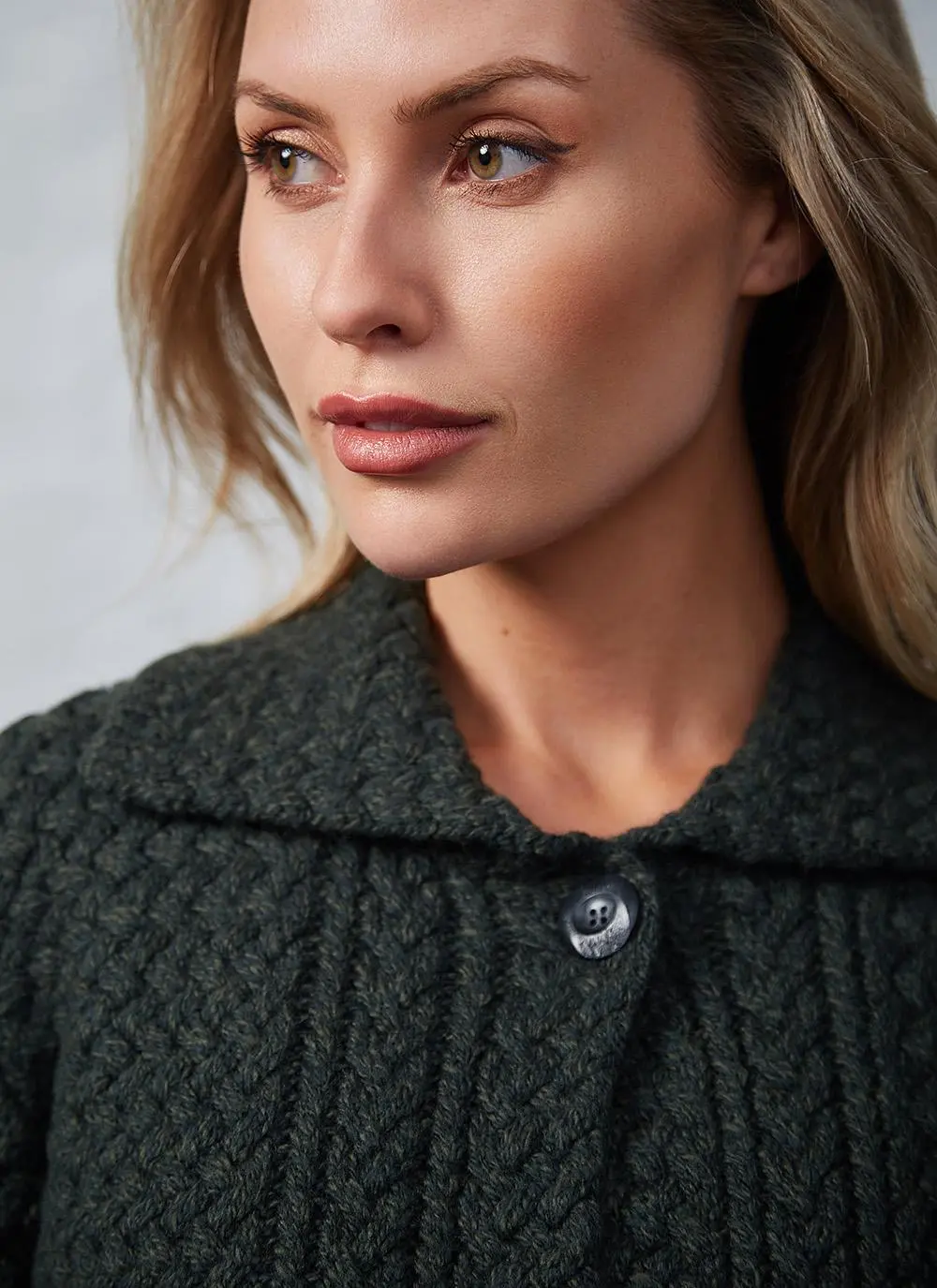Brigid Aran Cable Cardigan