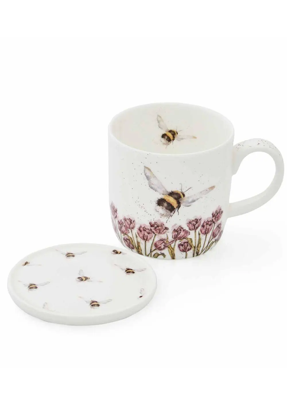 Wrendale Bumblebee Mug & Coaster Set